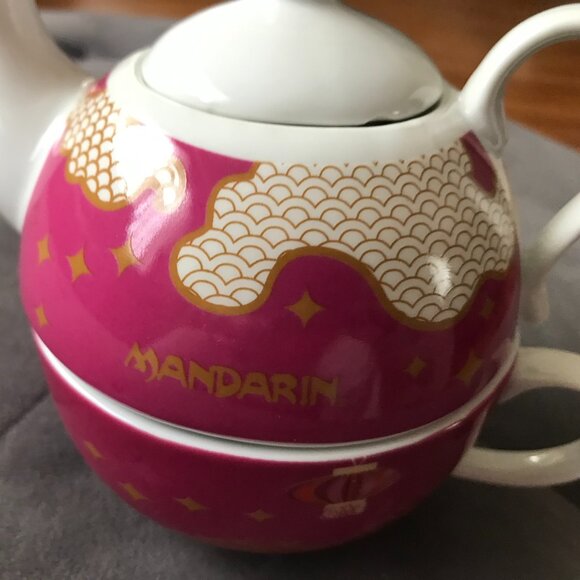 Mandarin Teapot & Tea Cup Set for One NIB - Picture 4 of 5